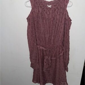 Cato Dusty Rose Cold Shoulder Dress